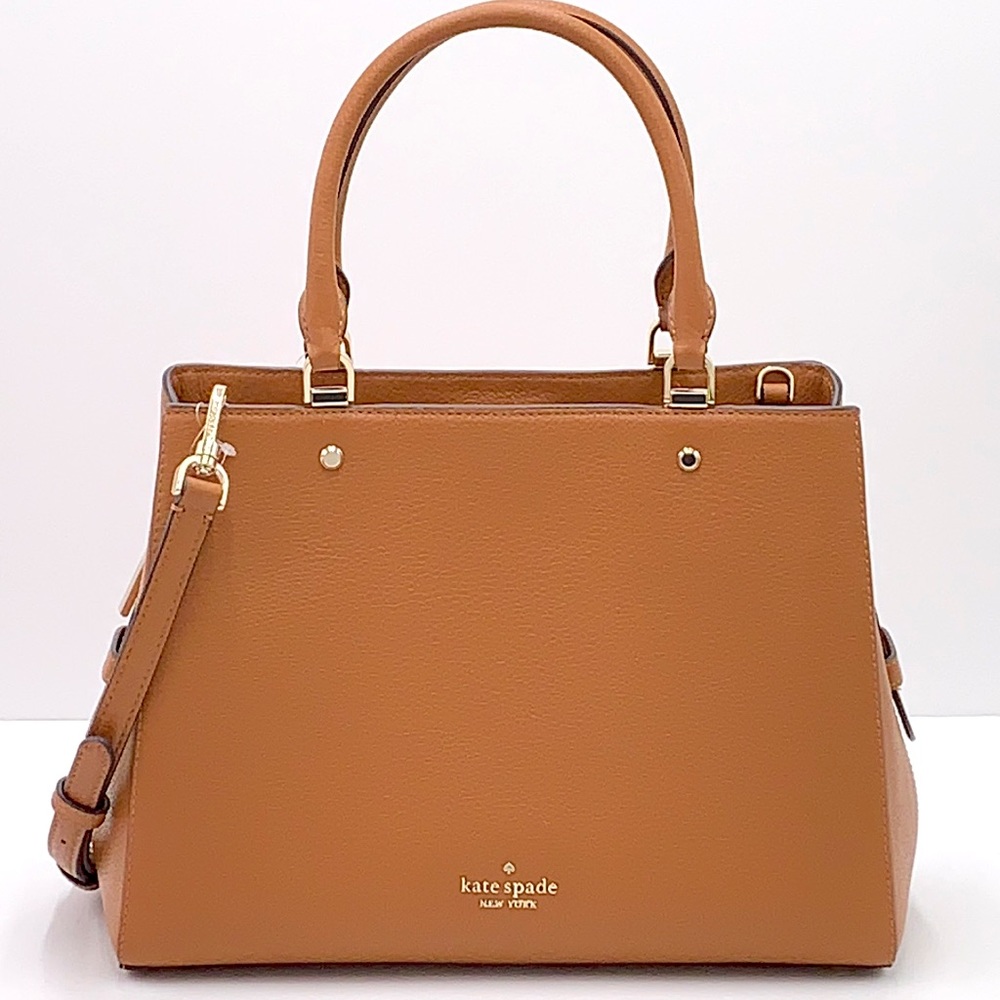 Kate Spade Leila Medium Triple Compartment Satchel Warm Ginger - Picture 2 of 16